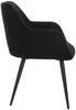 Vente-unique - Stuhl 2er-Set - Stoff & Metall - Schwarz - HEKA Bild 5