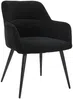 Vente-unique - Stuhl 2er-Set - Stoff & Metall - Schwarz - HEKA Bild 4
