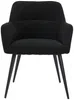 Vente-unique - Stuhl 2er-Set - Stoff & Metall - Schwarz - HEKA Bild 3