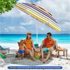 KOMFOTTEU Sonnenschirm, Strandschirm Gartenschirm mit UPF 50+ Bild 2