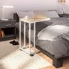 CASARIA® 2x Beistelltisch mit Rollen 50x35x70cm weiß Bild 4