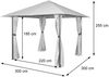 Pergola HWC-J63, Garten Pavillon Terrassenüberdachung mit Seitenwand, 3x3m ~ creme-beige Bild 4