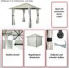 Pergola HWC-J63, Garten Pavillon Terrassenüberdachung mit Seitenwand, 3x3m ~ creme-beige Bild 2