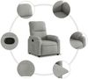vidaXL Relaxsessel Hellgrau Mikrofasergewebe 373450 Bild 5