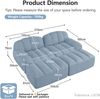 Modulares Sofa mit Ottomanen aus granuliertem Fleece, 2-Sitzer, 210 x 165 x 79 cm, blau Bild 4