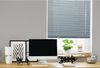 Deco Company Alu-Jalousie ohne Bohren, Zum Klemmen, Inkl. Klemmträgern, Sichtschutz, Lichtschutz, Blendschutz, Aluminium-Jalousie, Silber-Blau, 70x130 cm Bild 2