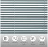 Deco Company Alu-Jalousie ohne Bohren, Zum Klemmen, Inkl. Klemmträgern, Sichtschutz, Lichtschutz, Blendschutz, Aluminium-Jalousie, Silber-Blau, 70x130 cm Bild 3
