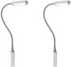 2er SET LED Bettlampen Silber dimmbar, zum Anschrauben, mit Stecker, Breite 3cm Bild 2