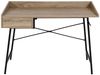 Schreibtisch HWC-J97, Bürotisch Computertisch, Schublade 3D-Struktur 98x114x60cm MVG-zertifiziert ~ Eiche-Optik Bild 5
