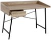 Schreibtisch HWC-J97, Bürotisch Computertisch, Schublade 3D-Struktur 98x114x60cm MVG-zertifiziert ~ Eiche-Optik Bild 4