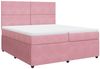 vidaXL Boxspringbett mit Matratze Rosa 200x200 cm Samt 3294729 Bild 3