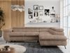 Mks Möbel 'Peter L-form' Ecksofa mit Bettfunktion, Bettkasten & einstellbaren Kopfstützen, Braun, Cord, mit Topper, rechts Bild 4