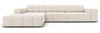 Micadoni Ecksofa Jennifer 4-Sitzer Links Samt Helles Beige Bild 1