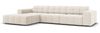 Micadoni Ecksofa Jennifer 4-Sitzer Links Samt Helles Beige Bild 2