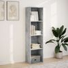vidaXL Bücherregal Betongrau 40x30x152 cm Holzwerkstoff 857879 Bild 3