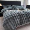 ibettertec Bettwäsche Winter Plüsch Bettwäsche 135x200 aus Flauschig Kaninchenfellimitat, Microfaser, 2 teilig, Biber Bettbezug mit Reißverschluss, Cashmere-Touch, kuschelig & weich Bild 3