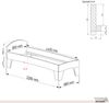Zirbenbett Massivholzbett "Rosi" metallfrei 80 x 220 cm 48 cm mit Kopfteil Bild 5