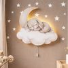 COZYCOLLECTIONS LED Wandleuchte Hase Mond Wolke LED-Nachtlicht Kinderzimmer, LED, Warmweiß, Montessori-inspiriertes Nachtlicht in sanften Naturtönen Bild 4