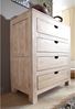 Kommode Akazie 85x42x95 white stone getüncht NATURE WHITE #85 Bild 4