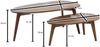 Design Couchtisch 2er Set Sheesham Massivholz Wohnzimmertisch Braun, Satztisch Holztisch Nierenform Kaffeetisch, Retro Tischset 2-teilig Beistelltisch Holz Bild 4