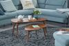 Design Couchtisch 2er Set Sheesham Massivholz Wohnzimmertisch Braun, Satztisch Holztisch Nierenform Kaffeetisch, Retro Tischset 2-teilig Beistelltisch Holz Bild 3