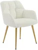 Vente-unique - PEGA Stuhl Stoff Weiß - B 62 cm x H 78 cm x L 58,5 cm Bild 4