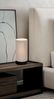 Eglo 900861 Tischleuchte FENIGLIA Stahl schwarz, Textil Leinen natur E27 1X40W H:25. 5cm Ø12cm mit Kabelschalter Bild 2