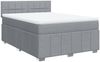 vidaXL Boxspringbett mit Matratze Hellgrau 160x200 cm Stoff 3289419 Bild 3