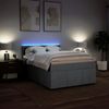 vidaXL Boxspringbett mit Matratze Hellgrau 160x200 cm Stoff 3289419 Bild 5
