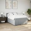 vidaXL Boxspringbett mit Matratze Hellgrau 160x200 cm Stoff 3289419 Bild 4