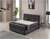 Boxspringbett Undine / Urbino, Stoff, Anthrazit, 196 x 126 x 212 cm Bild 3