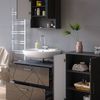 Badmöbel-Set Irma Anthrazit Hochglanz 3 Teile, mit Unterschrank 80 cm Vicco Bild 5
