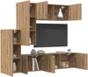 5-tlg. TV Wand Einheiten, TV-Schrankset Artisan-Eiche Holzwerkstoff Bild 3