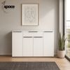 bümö Space Sideboard & Highboard 161 cm breit in Weiß - Büro Schrank aus Holz - Kommode mit Türen & 1 Schublade, Büroschrank für Akten & Ordner, Büromöbel für Arbeitszimmer, SPCSB1S-84 Bild 4