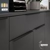 bümö Space Sideboard & Highboard 161 cm breit in Weiß - Büro Schrank aus Holz - Kommode mit Türen & 1 Schublade, Büroschrank für Akten & Ordner, Büromöbel für Arbeitszimmer, SPCSB1S-84 Bild 3