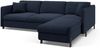 Micadoni Schlaf-Ecksofa Gloria 4-Sitzer Rechts Strukturierter Stoff Blau 205x140 Bild 2