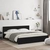 Doppelbett, Bettgestell Modernen mit Kopfteil Schwarz 160x200 cm d1130e Bild 2
