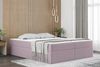 Boxspringbett Schlafzimmerbett PRIMA 180x200cm Stoff Rosa inkl. Bettkasten Bild 2