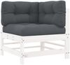 vidaXL 5-tlg. Garten-Lounge-Set mit Kissen Weiß Massivholz 3186068 Bild 5