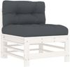 vidaXL 5-tlg. Garten-Lounge-Set mit Kissen Weiß Massivholz 3186068 Bild 4