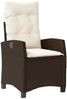 vidaXL 5-tlg. Garten-Essgruppe mit Kissen Braun Poly Rattan 3212776 Bild 5