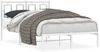 vidaXL Bettgestell mit Kopfteil Metall Weiß 120x190 cm 374287 Bild 2