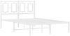 vidaXL Bettgestell mit Kopfteil Metall Weiß 120x190 cm 374287 Bild 3