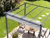 PRIMEYARD Pergola 3x3 m Terrassenüberdachung mit grauem Schiebedach Stahlrahmen Bild 5