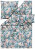 Estella Mako-Satin Bettwäsche 135x200 Estera blautanne Blüten Lilien 7960-581 Bild 2