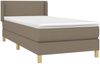 vidaXL Boxspringbett mit Matratze Taupe 90x190 cm Stoff 3130077 Bild 3