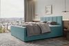 99rooms Bergamo Boxspringbett Cordstoff AMBIENCE Hellblau 180x200 cm ohne Topper Bild 4