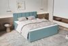 99rooms Bergamo Boxspringbett Cordstoff AMBIENCE Hellblau 180x200 cm ohne Topper Bild 3