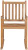 vidaXL Schaukelstuhl mit Grünem Kissen Massivholz Teak 3062762 Bild 3
