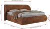 Polsterbett mit Lattenrost, Doppelbett Bettkasten, Bettgestell mit Gasdruckfeder Pocket Matratze - CAELA CLASSIC - 200 x 200 cm - Orange Cord - VIRE LUX Bild 4